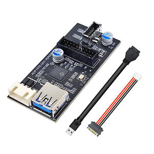 USB3.2 GEN1 to Dual 19PIN Expansion Card USB Type-A to 19Pin + Type-E Adapter B