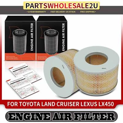 Filtro de aire del motor 2 piezas para Toyota Land Cruiser 60-74 81-97 Lexus LX450 1996-1997 Foto 1 de 4