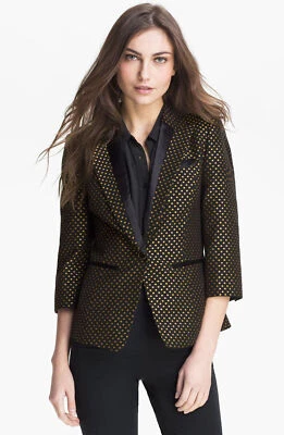 TED BAKER polka dot print jacquard smart tux blazer suit jacket work party 2 10 - Image 1 of 4