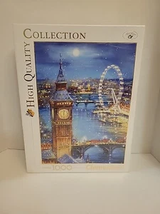 Clementoni High Quality Collection Snow Flakes on the Big Ben 1000 Jigsaw Puzzle - Picture 1 of 7