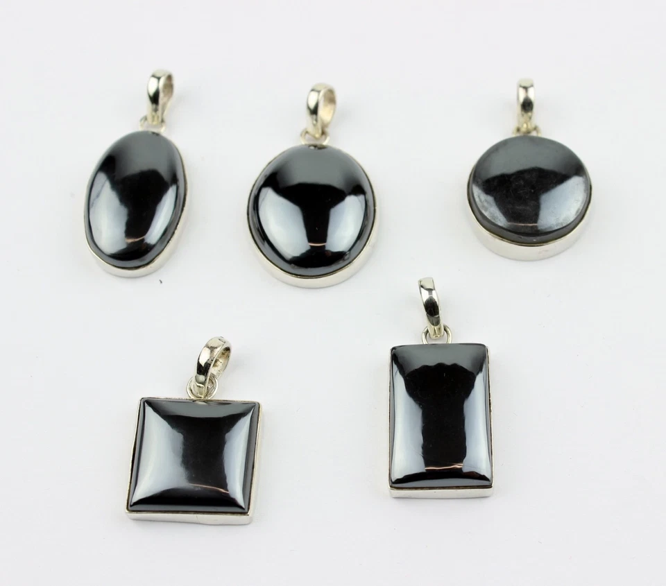 Ematite Rimorchio Pietre Preziose Prese IN 925Silber Accessorio di Pietre Nero - Immagine 1 di 1