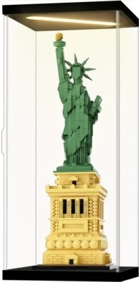 Trophy Figure Display Case 19" Acrylic LED Light Action Doll Toy Collectible Box - Image 1 of 4