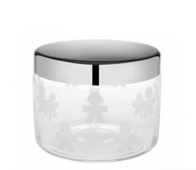 Alessi Barattolo Ermetico Girotondo in Vetro e Acciaio 18/10 50 cl