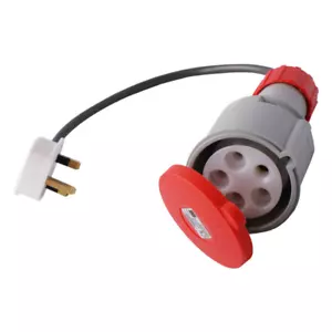 Leaderman 3 Phase PAT Testing 5 Pin Adaptor 415V 32a Socket to 13a Plug LDM-325S - Picture 1 of 1