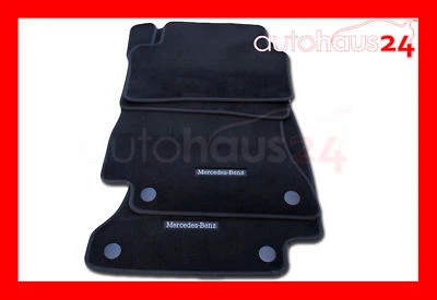 JUEGO CLÁSICO ALFOMBRILLAS TERCIOPELO NEGRO MERCEDES BENZ W213 CLASE E SEDÁN GENUINO Foto 1 de 4