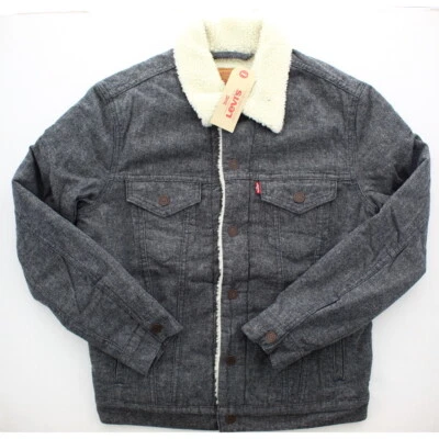 Chaqueta vaquera Levi's Trucker frontal a presión polar forrada Sherpa Levi Strauss $98 Foto 1 de 4