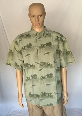 Camisa Woolrich Hombre Abotonada SS Exterior/Pesca Estampado Talla L Foto 1 de 4