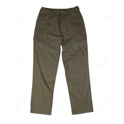 WW II U.S. USMC HBT USMC P44 Tactical Pants Men's Military Cargo Green Trousers - Image 1 of 4