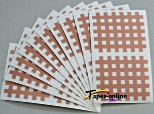 20 Kinesiologie Cross Tape Gitterpflaster Akupunktur Gittertape 10 Blatt beige