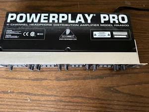 Behringer HA4600 Powerplay Pro 4 Channel Headphone Distribution Amplifier - Picture 1 of 2