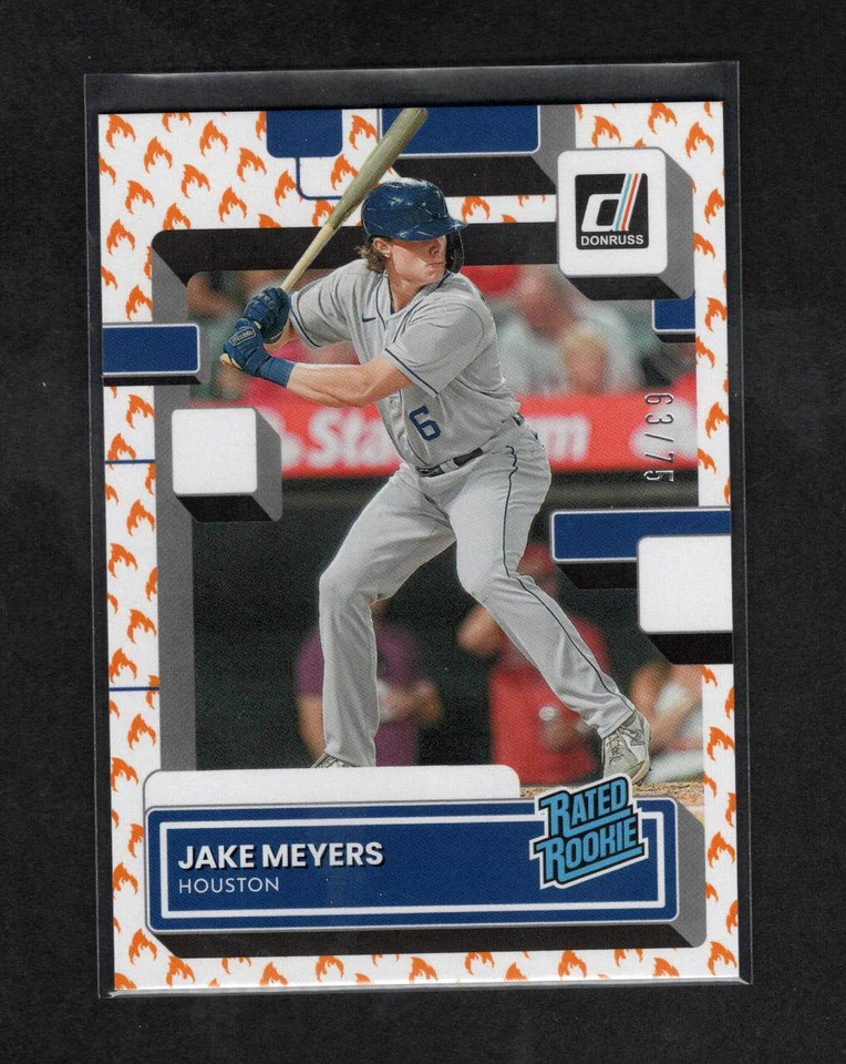 JAKE MEYERS 2022 DONRUSS RR ON FIRE PARALLEL 63/75 HOUSTON ASTROS - Image 1 of 1