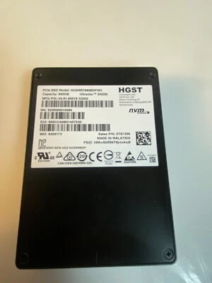 HGST HUSMR7680BDP301 SN200 800GB 2.5 In PCIe NVMe 800 GB SSD Solid State Drive - Image 1 of 2