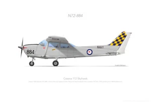 CESSNA 172 SKYHAWK N72-884 RAN - A3+ Profile Print - Bild 1 von 4