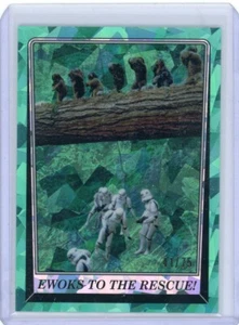 2023 Topps Sapphire Star Wars ROTJ ~ Ewoks To The Rescue #111 AQUA/75 - Imagen 1 de 1