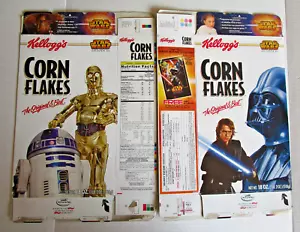 2 Empty Boxes Star Wars Anakin Skywalker/C-3PO & R2D2 2005 Kellogg's Corn Flakes - Picture 1 of 2