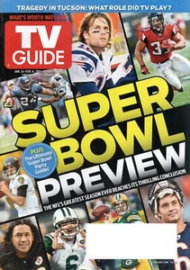 TV GUIDE Jan. 24-Feb. 6 2011 Super Bowl XLVI Tom Brady White Collar Matt Bomer - Picture 1 of 3