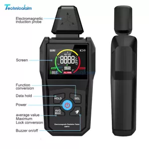 Digital EMF Meter Temperature/Electric Field / Magnetic Field Radiation Detector - Picture 1 of 18