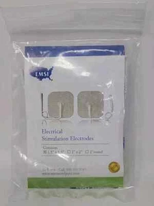 Brand New Sealed 12 EMSI 1.5" x 1.5" Electrical tens Stimulation Electrodes - Picture 1 of 1