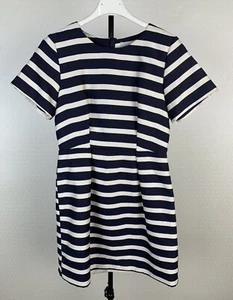 H&M 38 (36) Kleid navy blau weiß gestreift Basic Shirtkleid Etuikleid Dress 9C5 - Bild 1 von 4