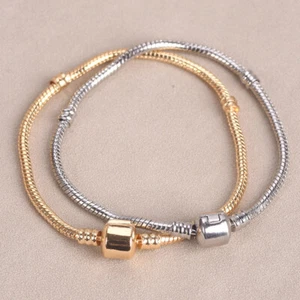 2 pezzi catena serpente colore oro/argento 18 cm 19 cm 20 cm 21 cm 22 cm misura charms europei - Foto 1 di 9