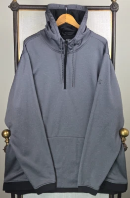 UNDER ARMOUR Size 4XL 1/2 Zip Fleece Lined Hooded Sweatshirt Hoodie ColdGear - Image 1 of 4