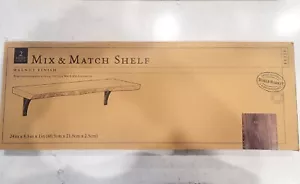 Mix & Match Walnut Finish Shelf by World Market 5.6 in x2 in 6.7 in (Brand New) - Picture 1 of 5