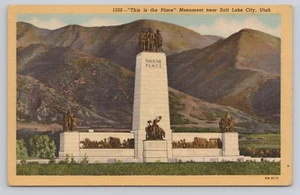 Post Card "This is the Place" Monument near Salt Lake City Utah N435 - Picture 1 of 2