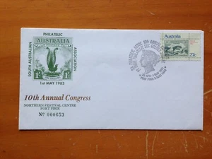 1983 AUSTRALIA 10TH ANNUAL PHILATELIC CONGRESS PORT PERIE SA CANCEL COVER - Picture 1 of 4