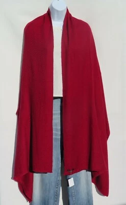 Cachemira|Chal\Tirar|Gran tamaño|Telar a mano|4 capas|Espiga ancha|Rojo rubí Foto 1 de 4