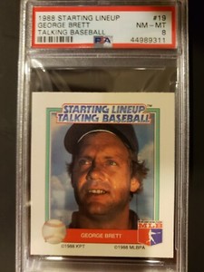 1988 Starting Lineup  Talking Baseball #19 George Brett PSA 8