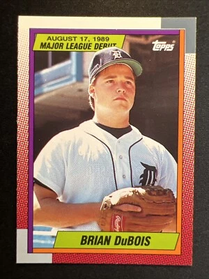 1990 Topps: Baseball-Major League Debut #32 Brian DuBois/Detroit Tigers/P 🐷⚾ - Image 1 of 2