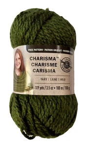 NEW Loops & Threads Charisma yarn FOREST GREEN 109 YDS #5 DISCONTINUED QTY 1 - Picture 1 of 1