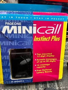 Page One Minicall Instinct Plus Pager Motorola with original packaging - Photo 1/3