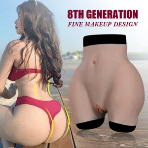 Silicone Pants Thicken Hip Shaping fake panty Vagina Underwear for Crossdresser - Picture 1 of 13