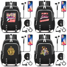 Jojo's Bizarre Adventure Schoolbags Backpack Unisex USB Shoulder Laptop Bags