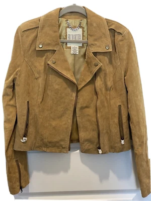 BB Dakota 100% Leather Motorcycle Jacket Large L Mustard Yellow Camel NWOT - Image 1 of 4