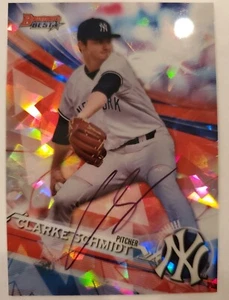 2017 CLARKE SCHMIDT SIGNED BOWMAN'S BEST TOP PROSPECTS REFRACTOR #TP24 - Picture 1 of 12