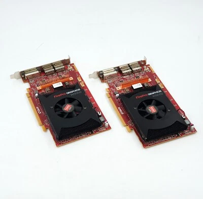 2 pcs AMD FirePro W5000 2GB 2x DisplayPort 1x DVI PCIe Video Graphics Card - Image 1 of 4