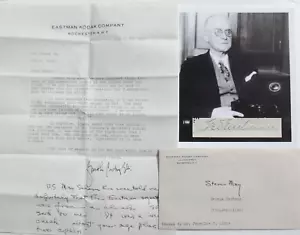 George Eastman Founder Eastman Kodak Company 1923 Autograph.. - Picture 1 of 7