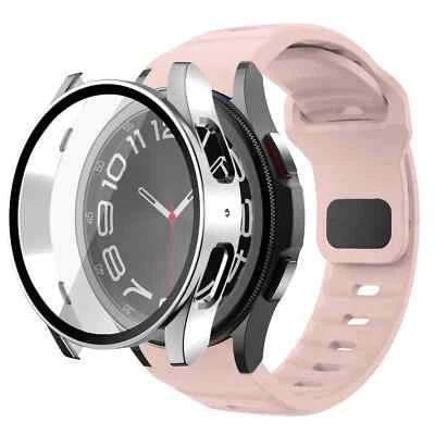 Pulseira + Capa Para Samsung Galaxy Watch 7/6/5/4/FE 40/44mm Pulseira de Silicone - Imagem 1 de 4
