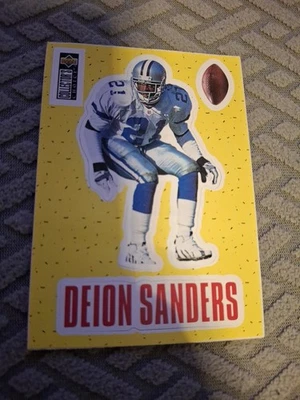 1996 Upper Deck Collector's Choice - Stick-Ums Deion Sanders #S8 Very Sharp  - Image 1 of 4