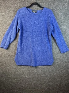 METROPOLITAN NWY Womens Sweater Size S BLUE Mesh Long Sleeve - Picture 1 of 5