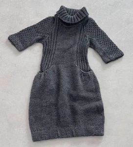 Miu Miu Vintage Gray Turtleneck High-Waist Knit Dress Size 38 Cozy Knit Dress JP - Picture 1 of 10
