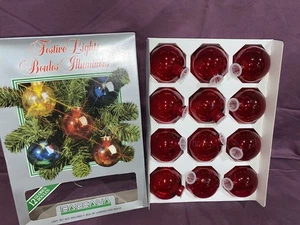 12 Barcana festliches Licht bruchsicher Kunststoff Kugel Licht Abdeckungen Vintage Box (ToteA3 - Bild 1 von 6