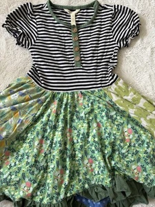 Matilda Jane Joanna Gaines size 6 Farmland Frolic Dress Green Short Sleeve - Picture 1 of 8