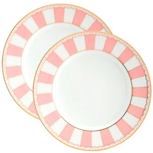 NEW Noritake Carnivale Cake Plate Pink 21cm Set 2pce - Picture 1 of 1