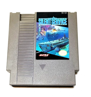 Silent Service (Nintendo NES 1989) Authentic Video Game Cartridge TESTED & WORKS - Image 1 of 4