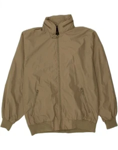 IZOD Mens Hooded Bomber Jacket UK 38 Medium Khaki Polyester CJ23 - Picture 1 of 3