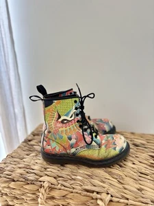 Dr Martens 1460 Pascal Psych Tattoo Kaboom Rare Ankle Leather Boots UK 5 / 38 - Picture 1 of 5