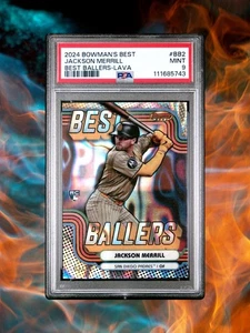 2024 Bowman's Best - Jackson Merrill #BB-2 - Best Ballers Lava /50 (RC) - PSA 9 - Bild 1 von 3